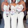 Partywear HELLYMOON | Sweetheart Satin Bridesmaid Dresses With Lace