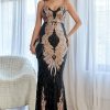 Special Occasion HELLYMOON | Black And Gold Sequins Mermaid Prom Dress