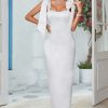 Wedding Dresses HELLYMOON | Simple Sheath Ankle-Length Wedding Dress Ivory