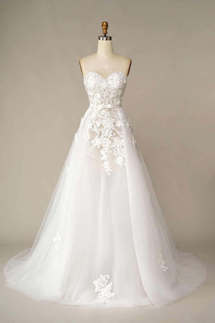 Wedding Dresses HELLYMOON | A Line Wedding Dress With Appliques White