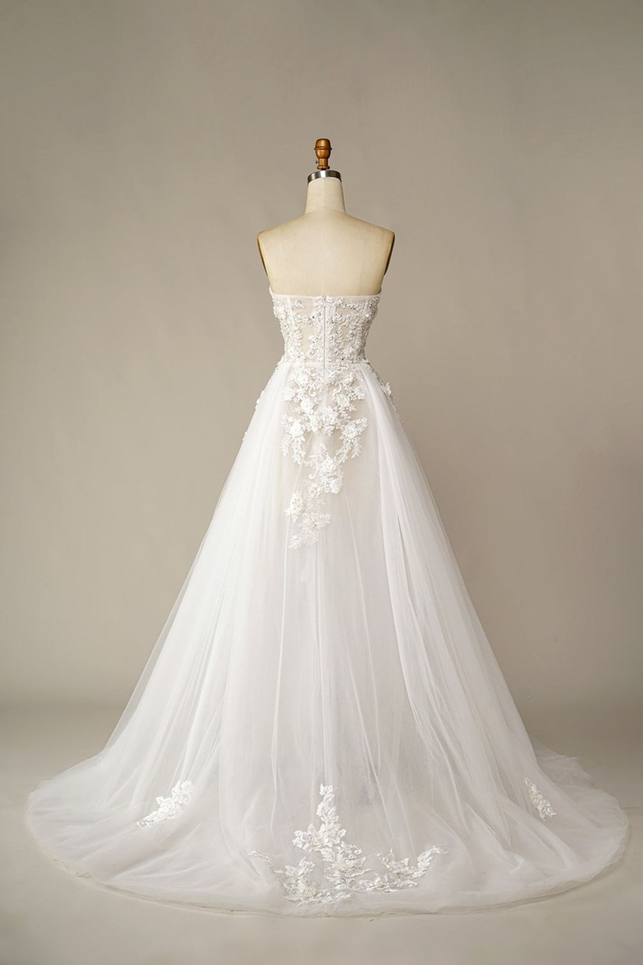 Wedding Dresses HELLYMOON | A Line Wedding Dress With Appliques White