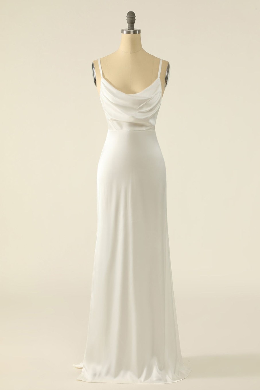 Wedding Dresses HELLYMOON | Satin Simple Bridal Dress Ivory