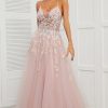 Special Occasion HELLYMOON | Spaghetti Straps Tulle Prom Dress Pink