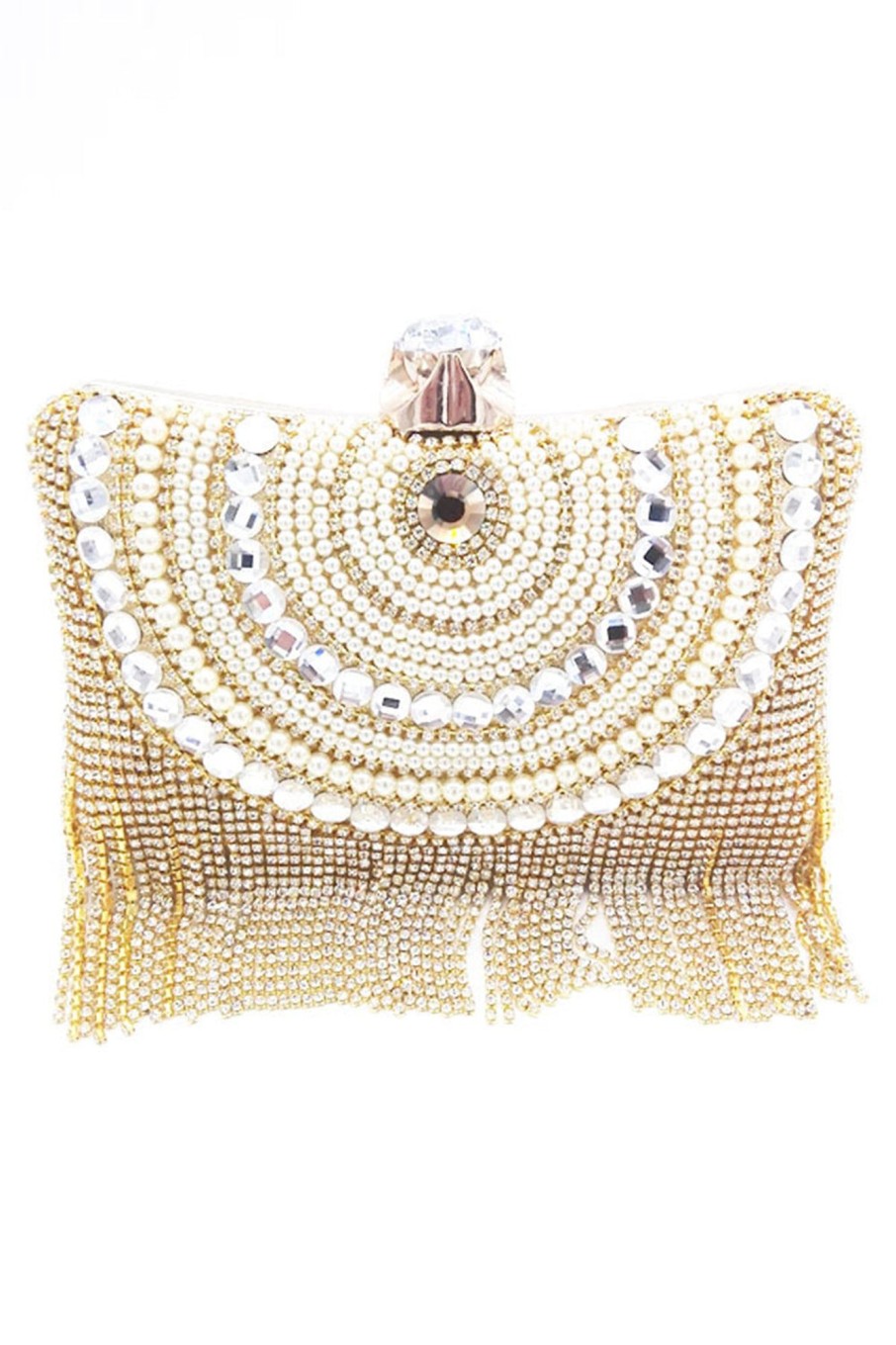 Accessories HELLYMOON | Beaded Pearls Party Clutch