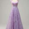 Special Occasion HELLYMOON | A Line Tulle Princess Prom Dress With Embroidery