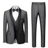 Men HELLYMOON | Shawl Lapel Men'S 3 Pieces Suits