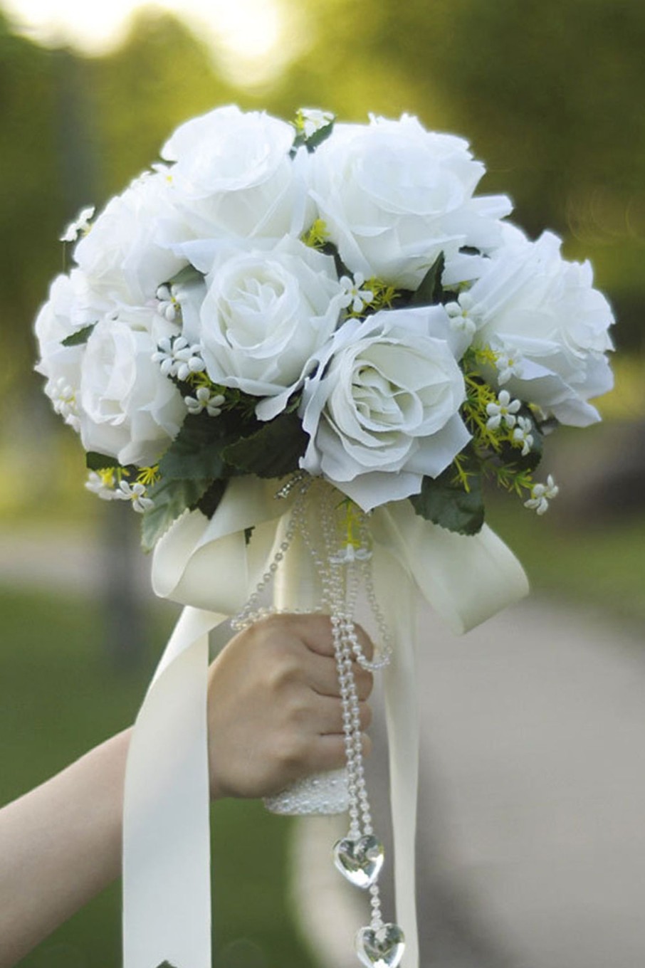 Accessories HELLYMOON | Rose Bridesmaid Bouquet White