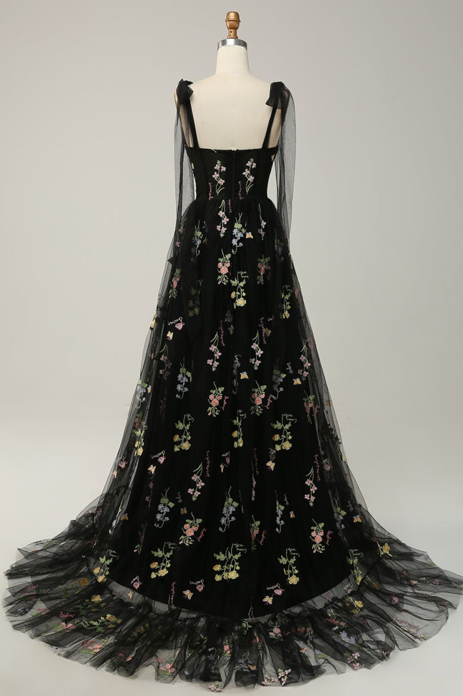 Special Occasion HELLYMOON | A-Line Tulle Prom Dress With Embroidery Black