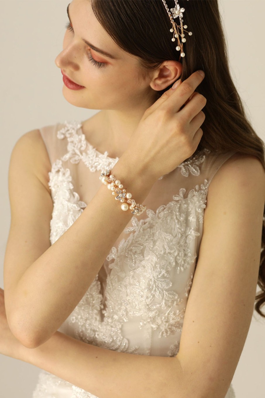 Accessories HELLYMOON | Bride And Bridesmaids Sisters Pearl Wrist Golden