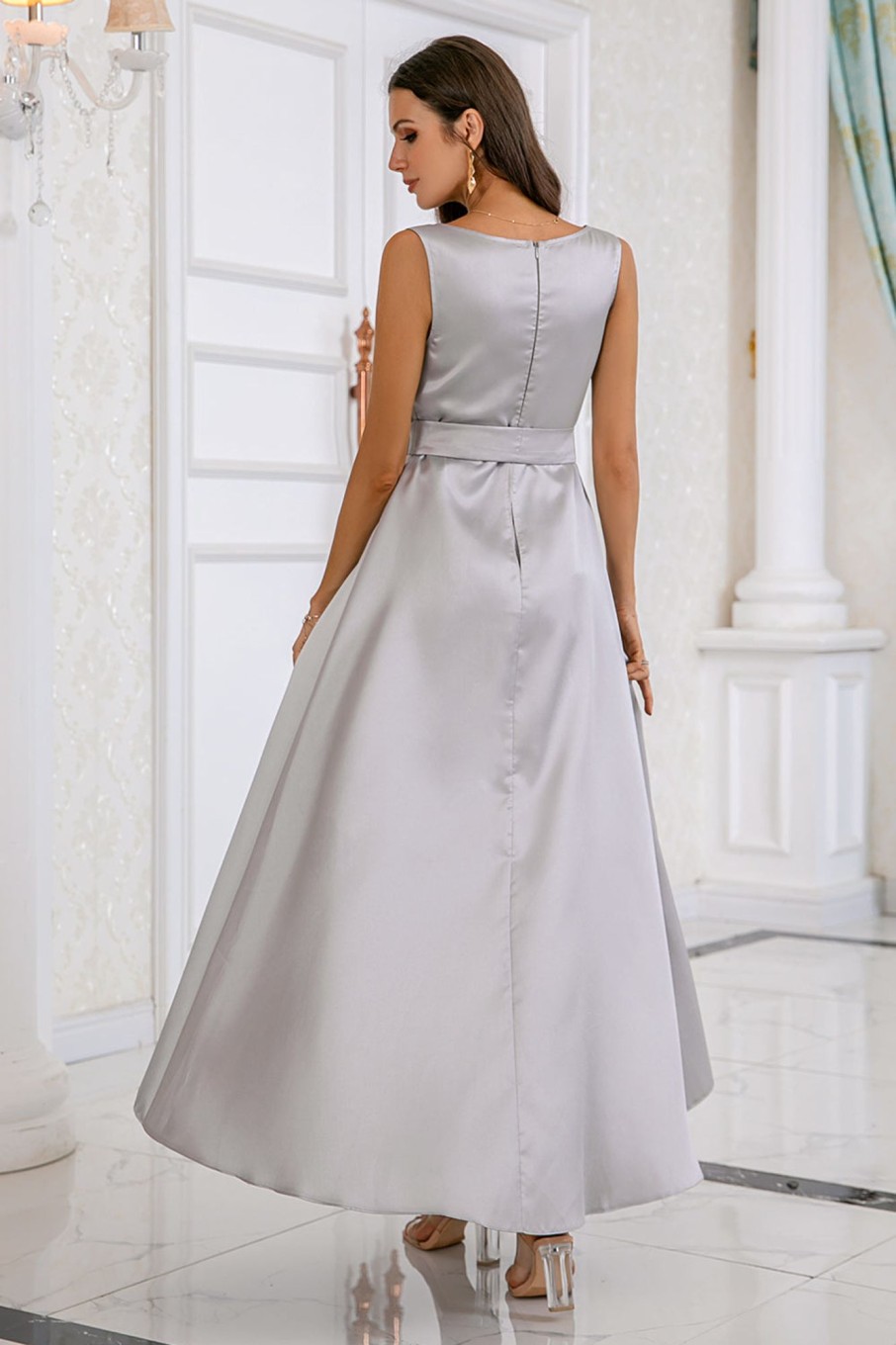 Prom Dresses HELLYMOON | High-Low Bodycon Party Dress Grey