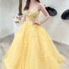 Special Occasion HELLYMOON | Spaghetti Straps Prom Gown Yellow