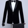 Men HELLYMOON | Two-Pieces Velvet Men'S Tuxedo For Party