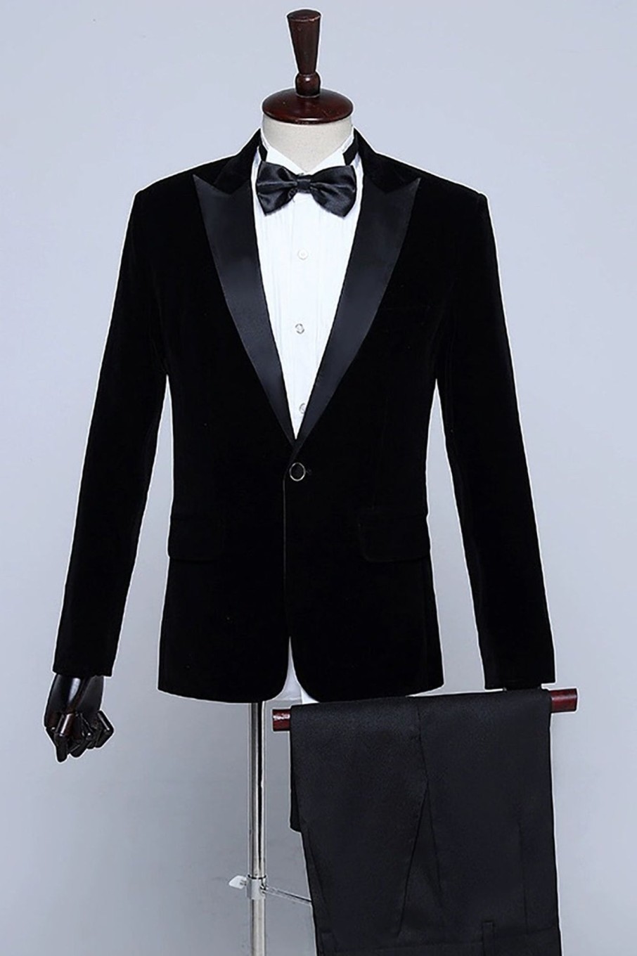 Men HELLYMOON | Two-Pieces Velvet Men'S Tuxedo For Party