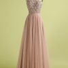 Special Occasion HELLYMOON | Tulle A Line Princess Prom Dress With Beading Pink