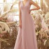 Partywear HELLYMOON | Blush Open Back Chiffon Bridesmaid Dress