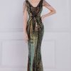 Prom Dresses HELLYMOON | Sheath Sequins Prom Dress With Fringes