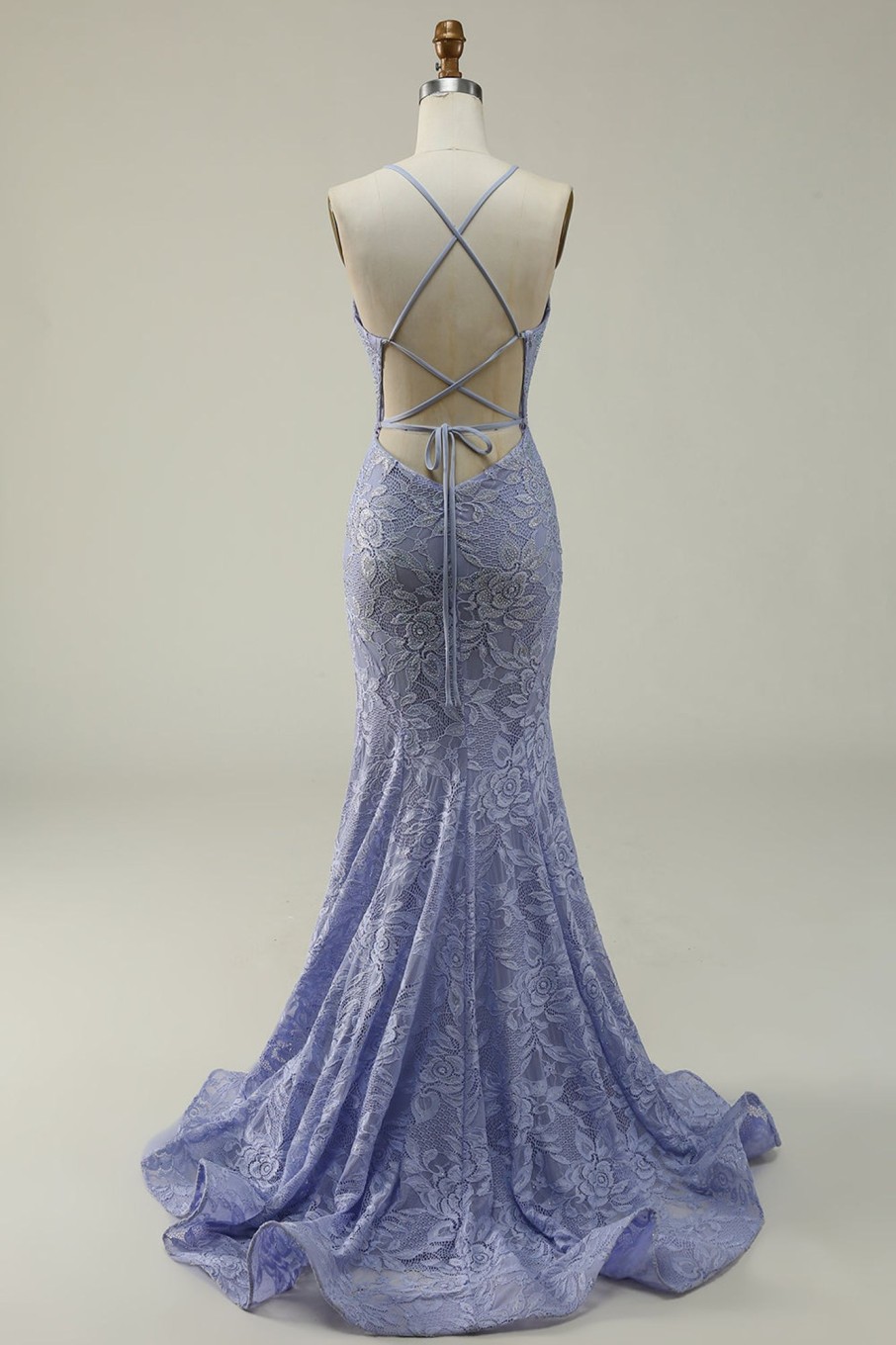 Special Occasion HELLYMOON | Lace Mermaid Prom Dress With Slit Purple