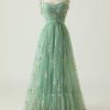 Prom Dresses HELLYMOON | Tulle A Line Long Prom Dress With Embroidery