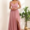 Partywear HELLYMOON | Long Chiffon Bridesmaid Dress With Lace