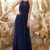 Partywear HELLYMOON | Halter Chiffon Bridesmaid Dress