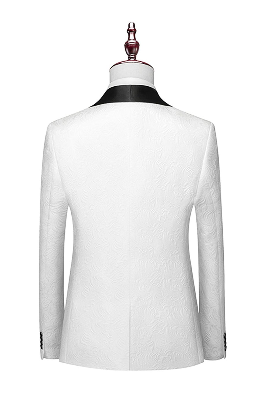 Men HELLYMOON | Shawl Lapel Three-Piece Men'S Suits White