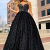 Special Occasion HELLYMOON | Glitter A Line Princess Prom Dress With Beading Black