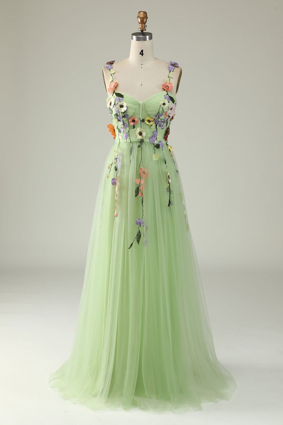 Special Occasion HELLYMOON | A Line Tulle Prom Dress With Appliques