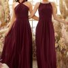 Partywear HELLYMOON | Halter Chiffon Bridesmaid Dress