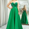 Prom Dresses HELLYMOON | Sparkly A-Line Strapless Corset Prom Dress Dark Green