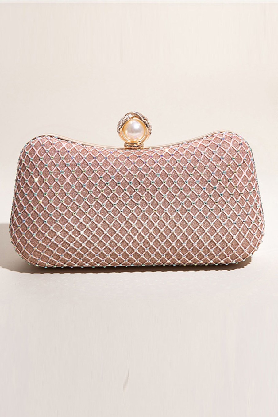 Accessories HELLYMOON | Glitter Beaded Party Clutch Blush