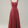 Special Occasion HELLYMOON | Sweetheart Sleeveless Long Bridesmaid Dress With Slit