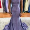 Prom Dresses HELLYMOON | One Shoulder Mermaid Prom Dress Purple