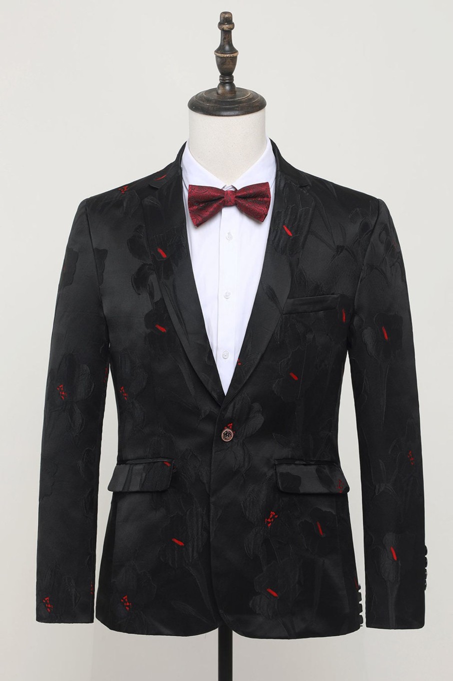 Men HELLYMOON | Notched Lapel Single Breasted Blazer Black