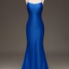 Prom Dresses HELLYMOON | Simple Satin Mermaid Long Prom Dress