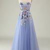 Special Occasion HELLYMOON | A Line Strapless Princess Prom Dress With Appliques Lavender