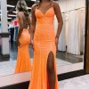 Special Occasion HELLYMOON | Mermaid Spaghetti Straps Sparkly Prom Dress With Sequins