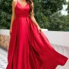 Special Occasion HELLYMOON | Satin Prom Dress Burgundy