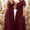 Partywear HELLYMOON | One Shoulder Chiffon Bridesmaid Dress