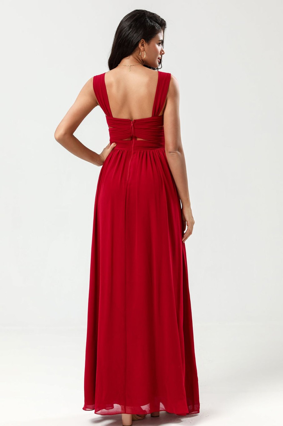 Partywear HELLYMOON | A Line Sweetheart Long Bridesmaid Dress With Keyhole