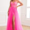 Special Occasion HELLYMOON | Convertible Spaghetti Straps Prom Dress With Slit