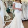 Wedding Dresses HELLYMOON | Off The Shoulder Long Mermaid Wedding Dress With Lace White