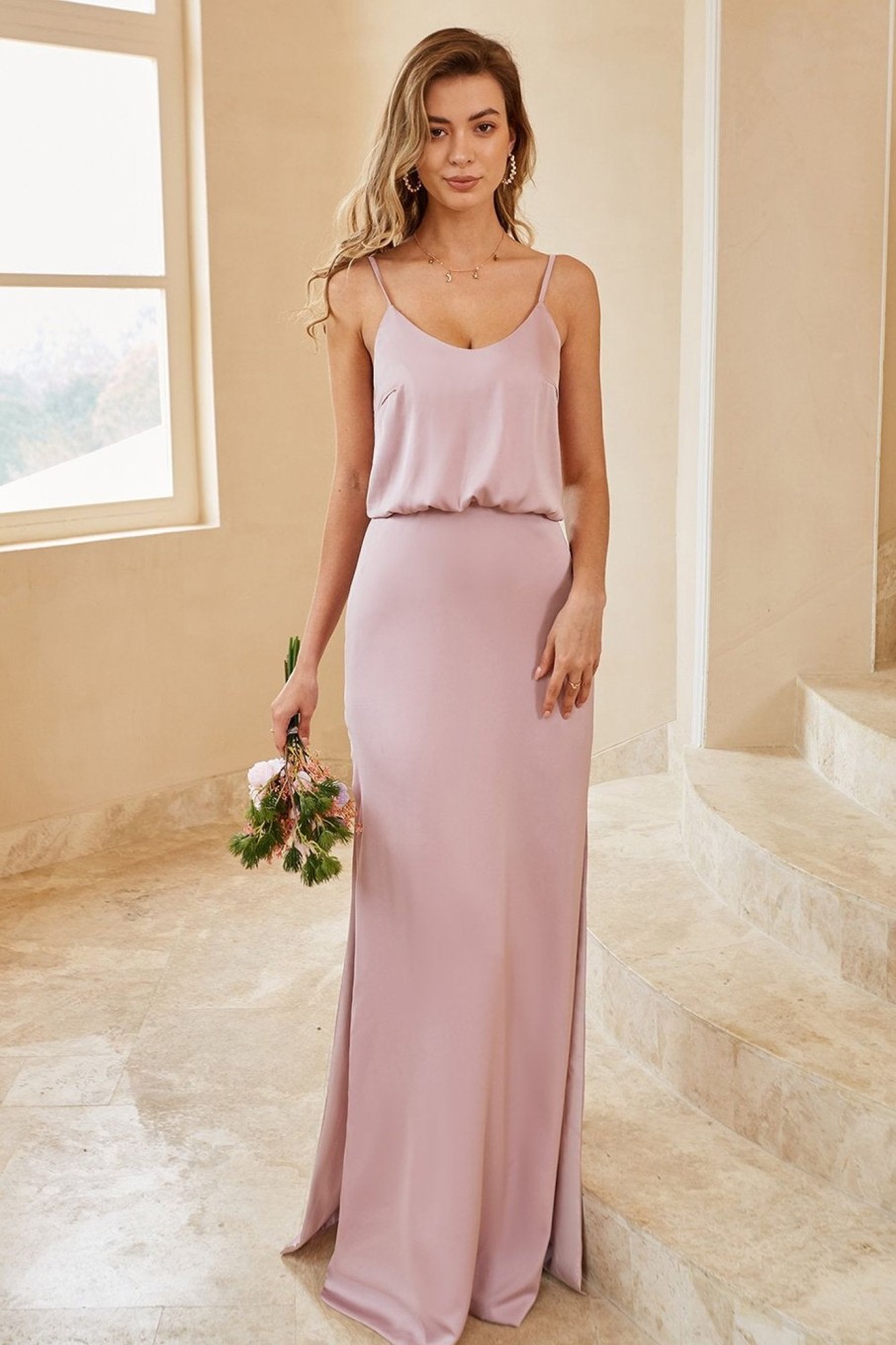 Partywear HELLYMOON | Spaghetti Straps Long Bridesmaid Dress