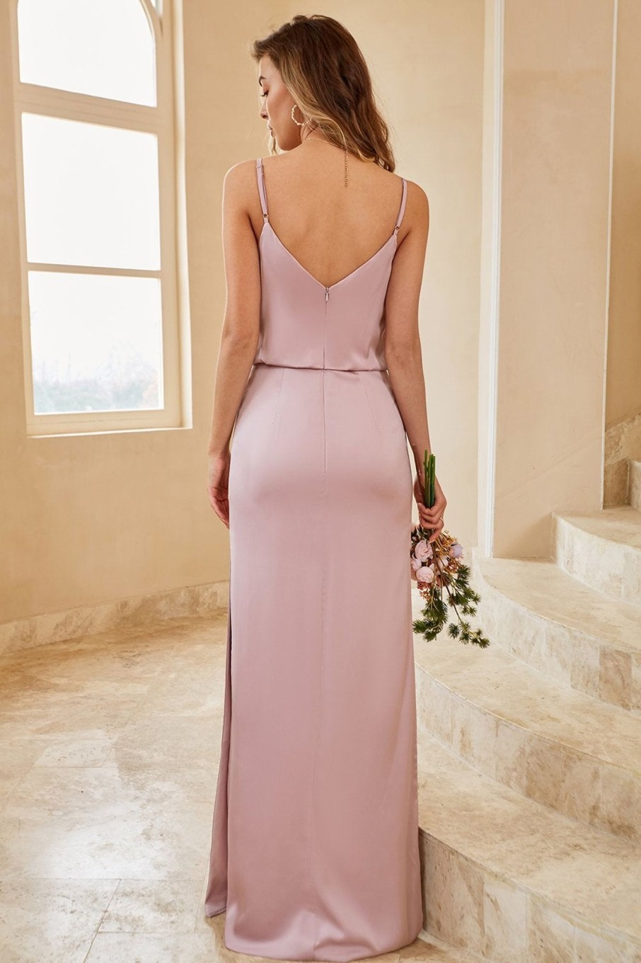 Partywear HELLYMOON | Spaghetti Straps Long Bridesmaid Dress