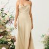 Partywear HELLYMOON | Spaghetti Straps Wedding Guest Dress With Slit Champagne