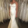 Wedding Dresses HELLYMOON | Spaghetti Straps Mermaid Simple Long Wedding Dress With Button White