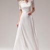 Wedding Dresses HELLYMOON | A-Line Formal Prom Dress With Lace White