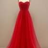 Special Occasion HELLYMOON | Sweetheart Tulle Prom Dress With Beading Red