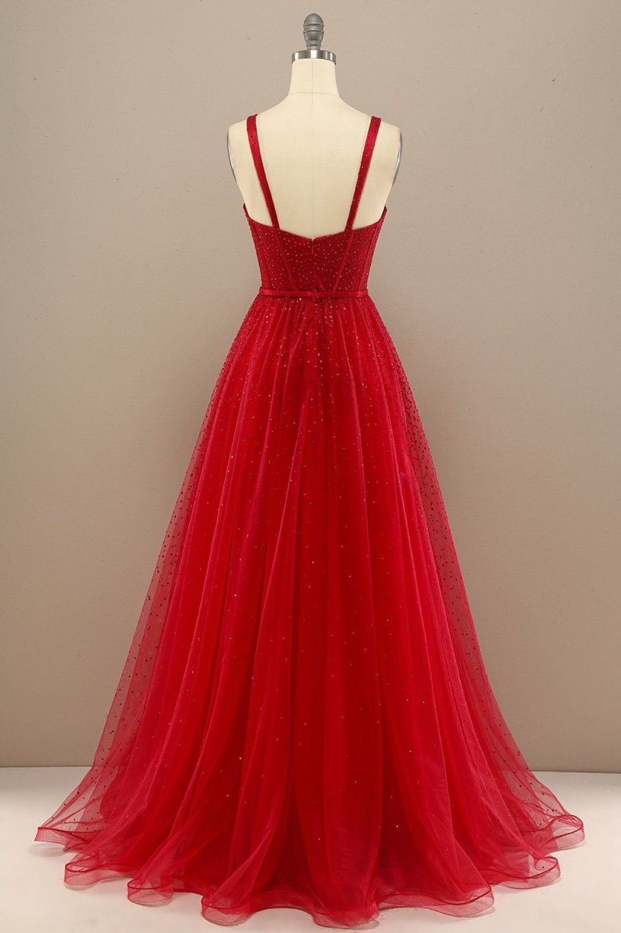 Special Occasion HELLYMOON | Sweetheart Tulle Prom Dress With Beading Red