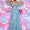 Special Occasion HELLYMOON | Off The Shoulder Princess Prom Dress With Embroidery Blue