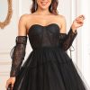 Special Occasion HELLYMOON | A Line Sweetheart Graduation Dress With Lace Sleeves